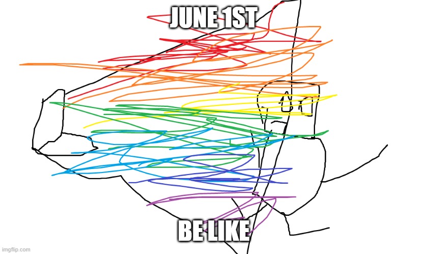 T H E R A I N B O W | JUNE 1ST; BE LIKE | image tagged in rainbow,pride month | made w/ Imgflip meme maker
