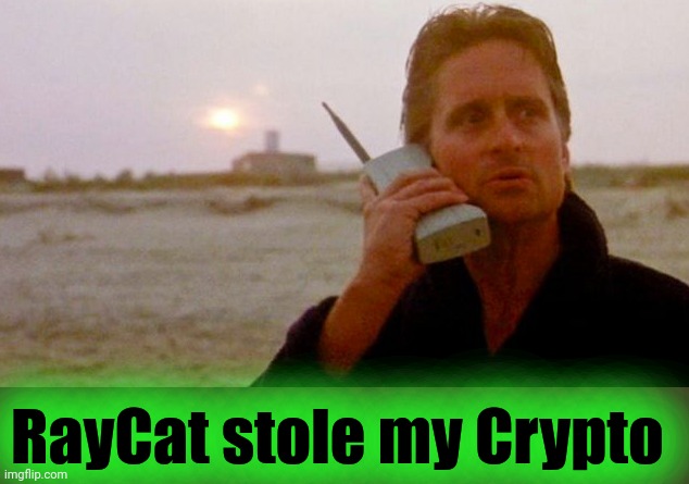 Wolf of Web3 | RayCat stole my Crypto | image tagged in gordon gecko,raycat,cryptocurrency,bitcoin,nft,web3 | made w/ Imgflip meme maker