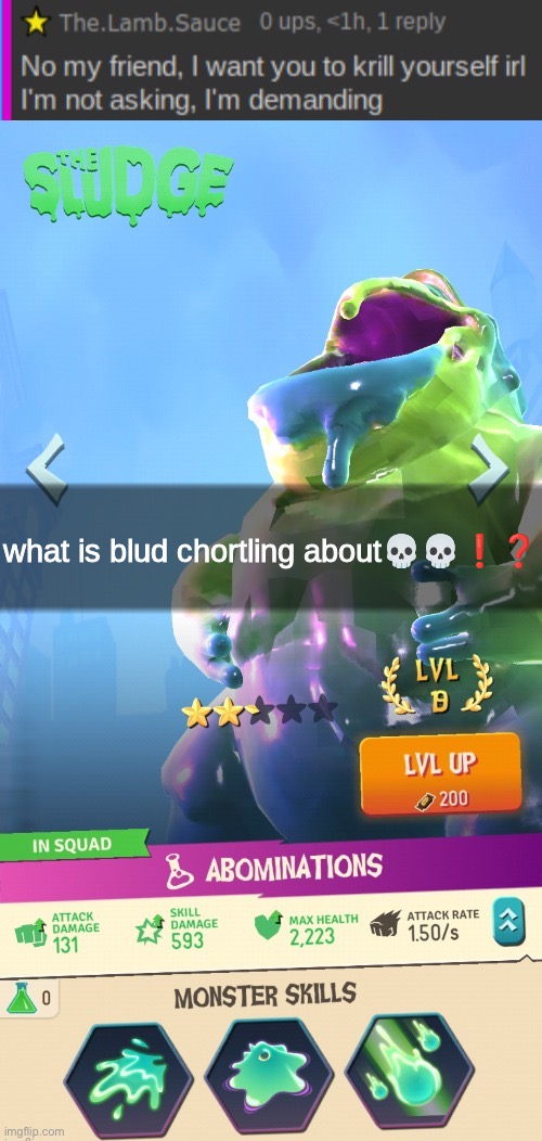 image tagged in the lamb sauce comment,what is blud chortling about | made w/ Imgflip meme maker