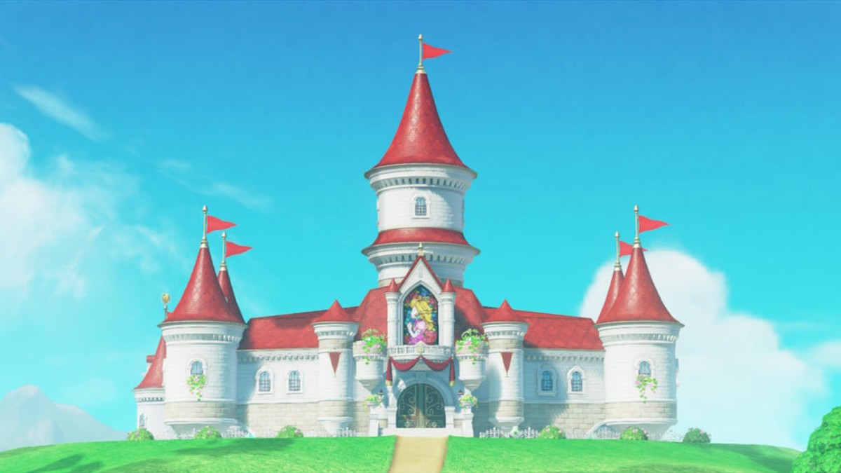 High Quality princess peach's castle Blank Meme Template