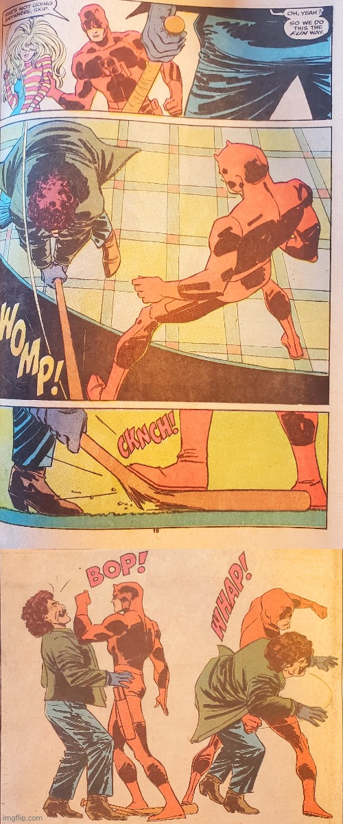 Daredevil is not taking that disrespect lightly | image tagged in daredevil,comics | made w/ Imgflip meme maker