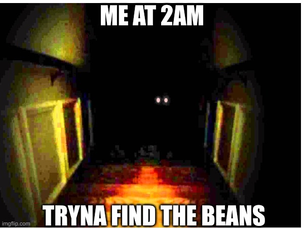 ME AT 2AM; TRYNA FIND THE BEANS | image tagged in beans | made w/ Imgflip meme maker