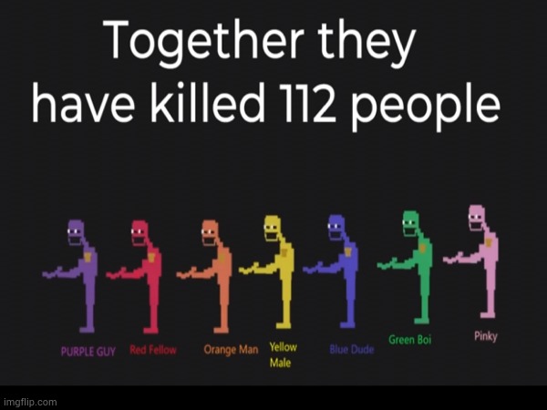 Too many kills (not made by man) | image tagged in purple guy | made w/ Imgflip meme maker