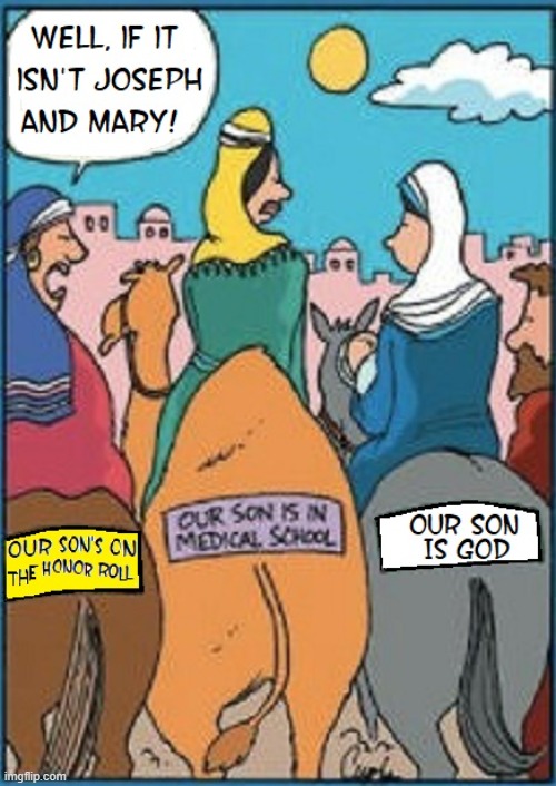 Bumper Stickers (Circa 1 A.D.) | image tagged in vince vance,jesus,mary and joseph,memes,comics/cartoons,bumper stickers | made w/ Imgflip meme maker