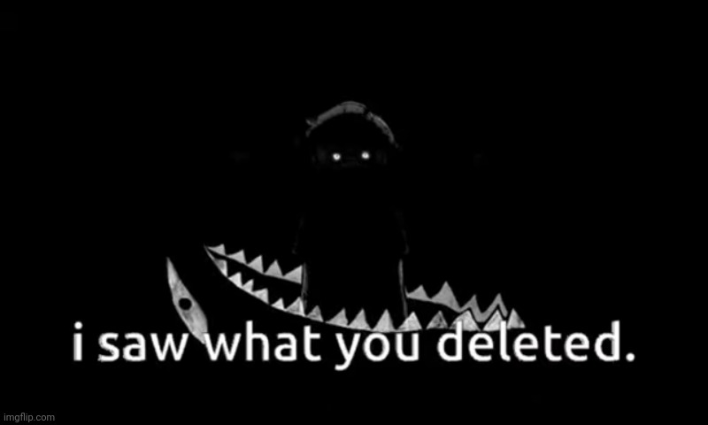 I saw what you deleted | image tagged in i saw what you deleted | made w/ Imgflip meme maker