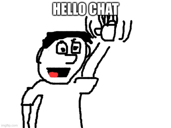 Blank White Template | HELLO CHAT | image tagged in blank white template | made w/ Imgflip meme maker