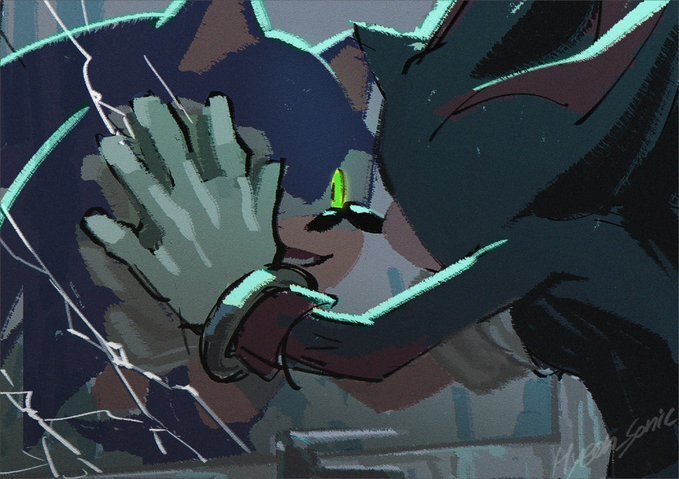 sonic vs shadow by hyeon_sonic Blank Meme Template