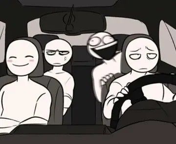 Friendz in a car Blank Meme Template