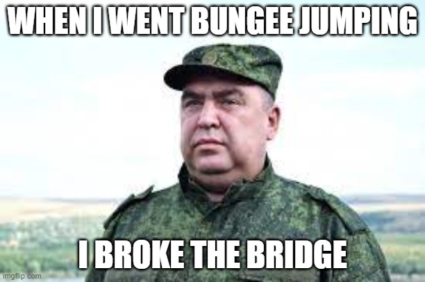 Captain Hippo | WHEN I WENT BUNGEE JUMPING; I BROKE THE BRIDGE | image tagged in captain hippo | made w/ Imgflip meme maker