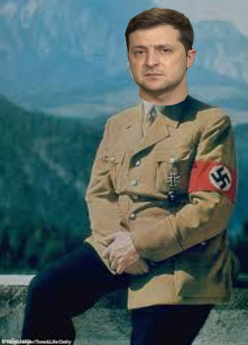 Zelensky Hitler color Blank Meme Template