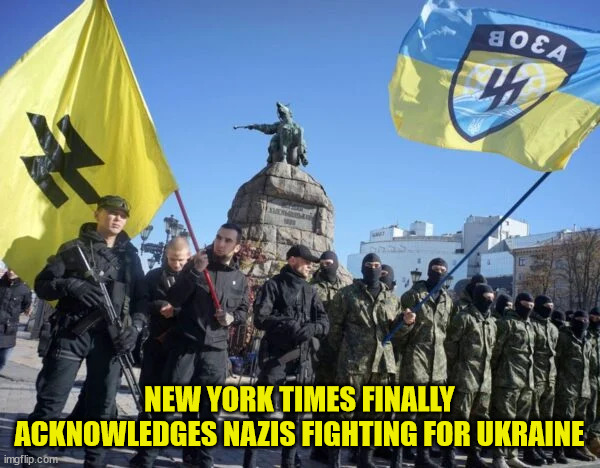 NEW YORK TIMES FINALLY ACKNOWLEDGES NAZIS FIGHTING FOR UKRAINE | made w/ Imgflip meme maker