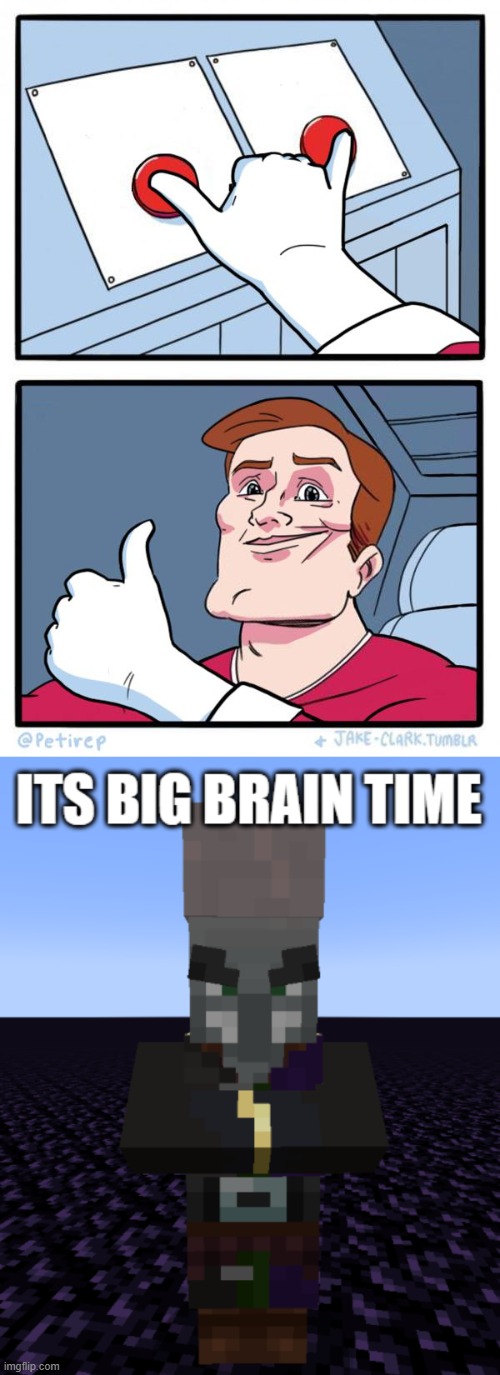 image tagged in both buttons pressed,big brain magispeller | made w/ Imgflip meme maker