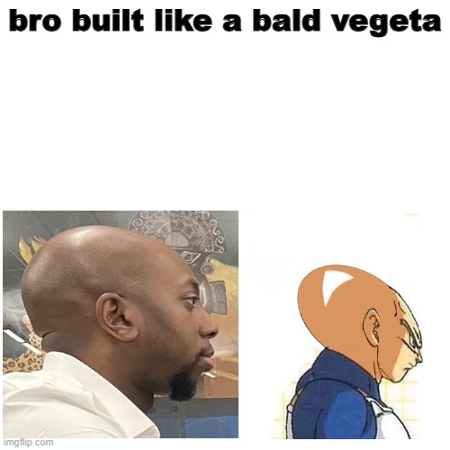 Dr. Donovan Smalls II built like a bald Vegeta | bro built like a bald vegeta | made w/ Imgflip meme maker