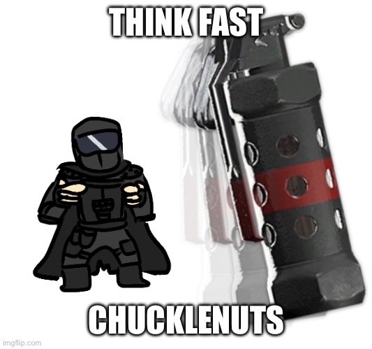 think fast chucklenuts | THINK FAST CHUCKLENUTS | image tagged in think fast chucklenuts | made w/ Imgflip meme maker