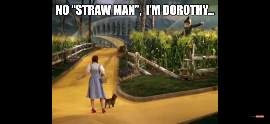 Keep straight | NO “STRAW MAN”,  I’M DOROTHY… | image tagged in memes | made w/ Imgflip meme maker