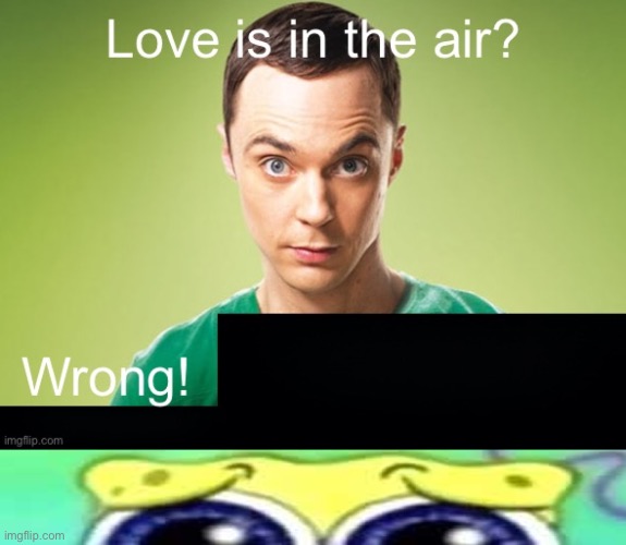 image tagged in love is in the air wrong x,sad spong | made w/ Imgflip meme maker