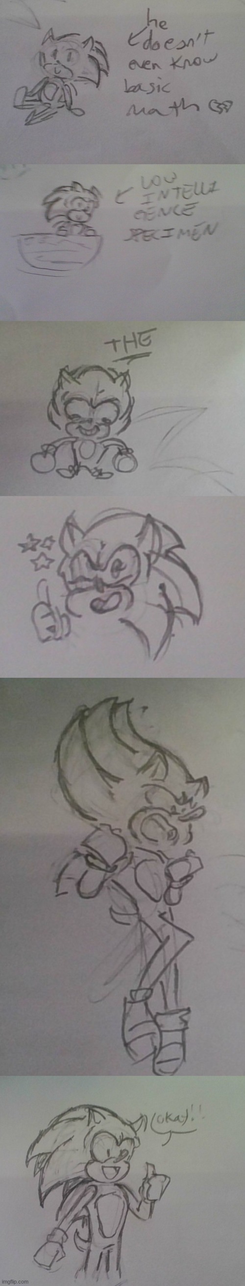 some doodles | image tagged in sonic thumbs up,sonic okay | made w/ Imgflip meme maker