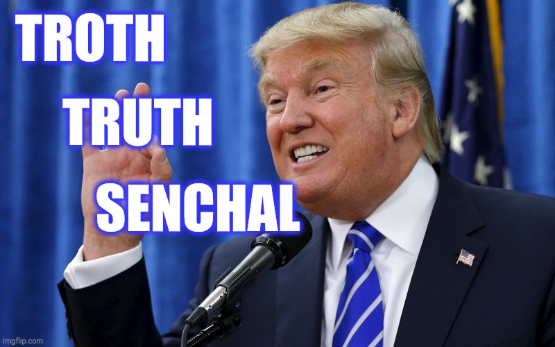 Trump OK | TROTH SENCHAL TRUTH | image tagged in trump ok | made w/ Imgflip meme maker