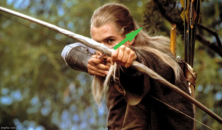 image tagged in legolas bow archery | made w/ Imgflip meme maker
