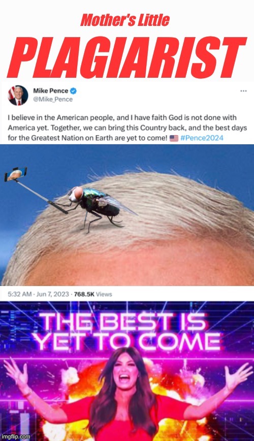 Plagiarist | image tagged in mike no original thought pence,milquetoast,cuck ooooold,hypocrite,christian in name only | made w/ Imgflip meme maker