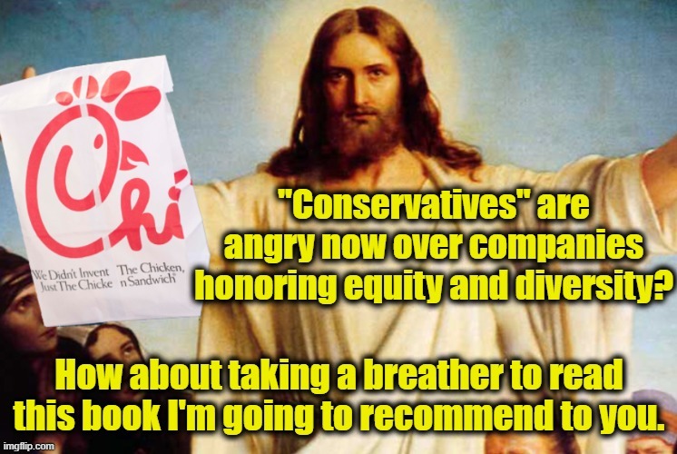 Diversity Equity and Jesus | image tagged in jesus christ,they hated jesus because he told them the truth,christians,right wing,culture wars,chicken | made w/ Imgflip meme maker