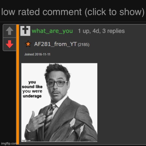 This is literal inspect element | image tagged in low rated comment dark mode version | made w/ Imgflip meme maker