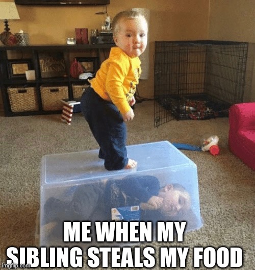 I hate it when this happens | ME WHEN MY SIBLING STEALS MY FOOD | image tagged in funny,why,no | made w/ Imgflip meme maker