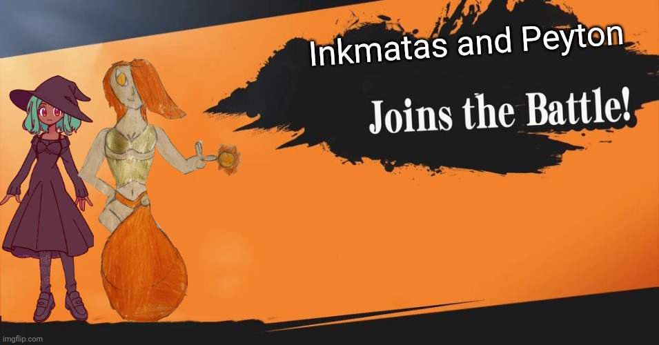 Inkmatas and Peyton are basically like Pyra and Mythra (two more fighters will join) | Inkmatas and Peyton | image tagged in smash bros | made w/ Imgflip meme maker