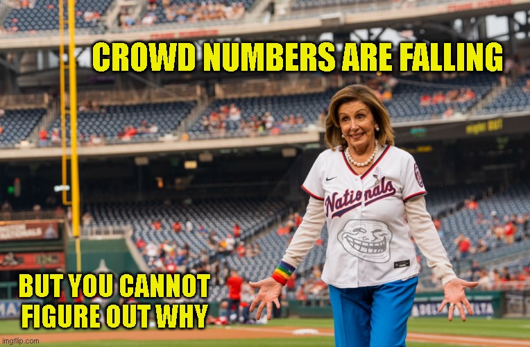 CROWD NUMBERS ARE FALLING; BUT YOU CANNOT FIGURE OUT WHY | made w/ Imgflip meme maker