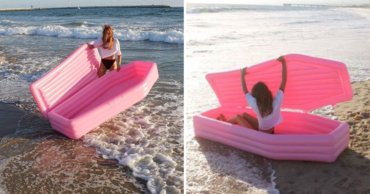 Pink Inflatable Coffin Blank Meme Template