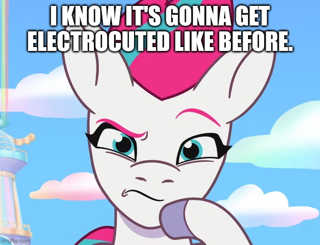 I KNOW IT'S GONNA GET ELECTROCUTED LIKE BEFORE. | made w/ Imgflip meme maker