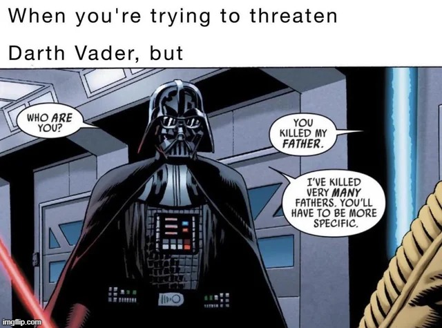 r/Memes on X: Vader is a gigachad (u/JD25ms2)