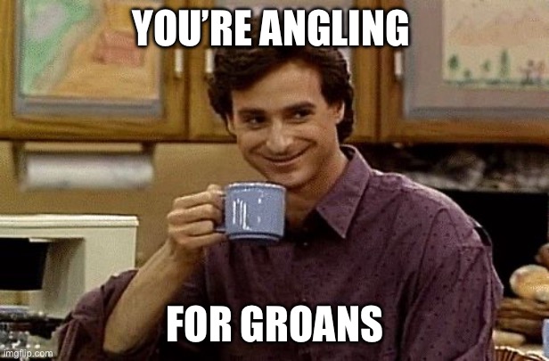 Dad Joke | YOU’RE ANGLING; FOR GROANS | image tagged in dad joke | made w/ Imgflip meme maker