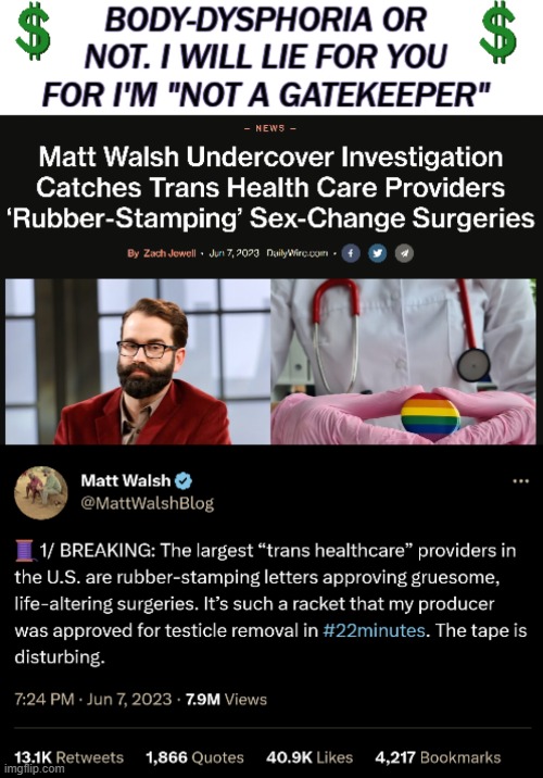 Listening to gender professionals, this comes as no surprise. Completely in line with what they advocate | image tagged in gender identity,transgender,breaking news,news,identity politics | made w/ Imgflip meme maker