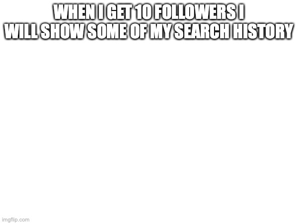 u don’t believe me, do u? | WHEN I GET 10 FOLLOWERS I WILL SHOW SOME OF MY SEARCH HISTORY | image tagged in search history,followers | made w/ Imgflip meme maker