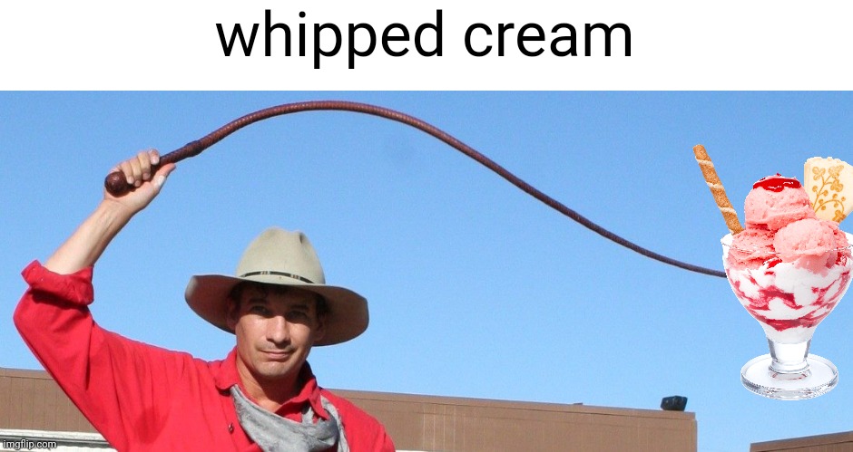 Meme #1,763 | whipped cream | image tagged in memes,puns,jokes,whip,ice cream,smack | made w/ Imgflip meme maker