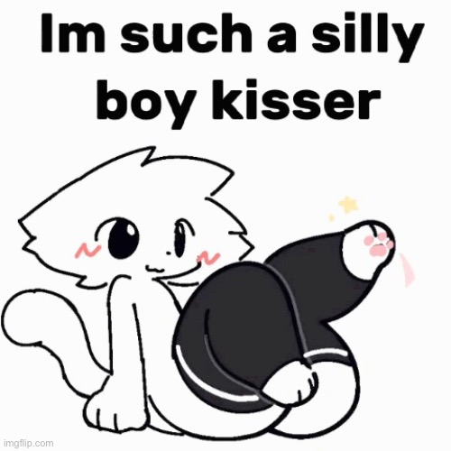 :cat_smirk: | image tagged in boy kisser | made w/ Imgflip meme maker