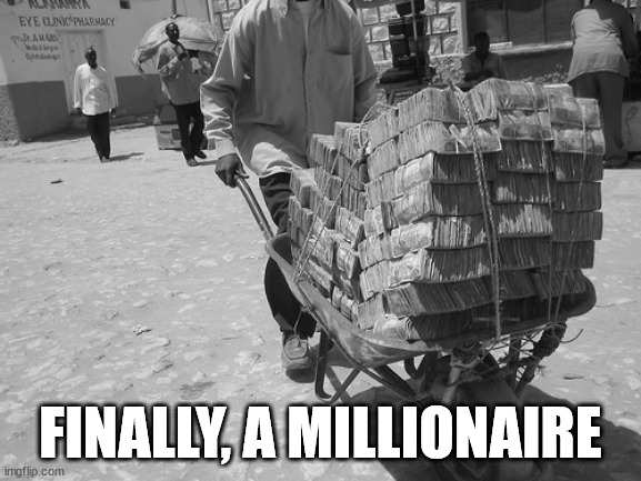 Socialist millionaire | FINALLY, A MILLIONAIRE | image tagged in socialist millionaire | made w/ Imgflip meme maker