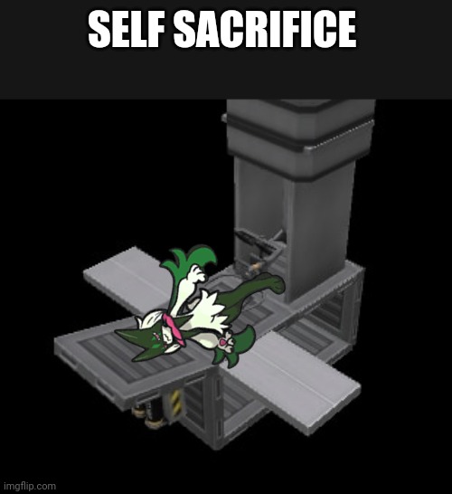106 has breached containment | SELF SACRIFICE | image tagged in femur breaker,frost,meowscarada | made w/ Imgflip meme maker