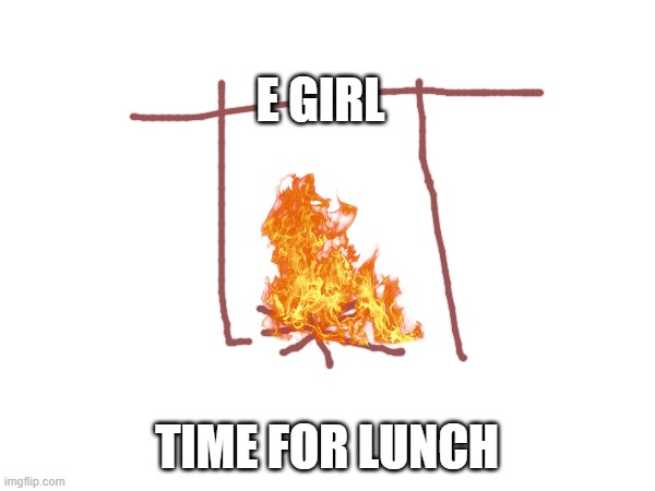 E GIRL TIME FOR LUNCH | made w/ Imgflip meme maker