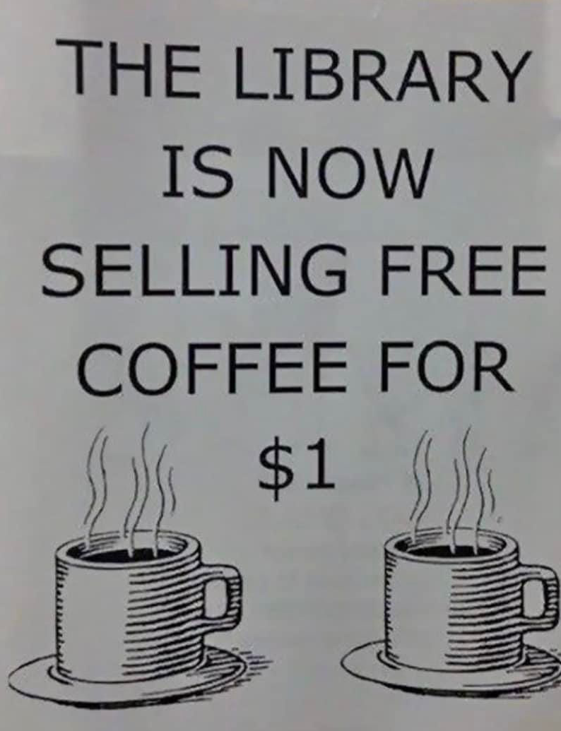 Free coffee for 1 Dollar Blank Meme Template