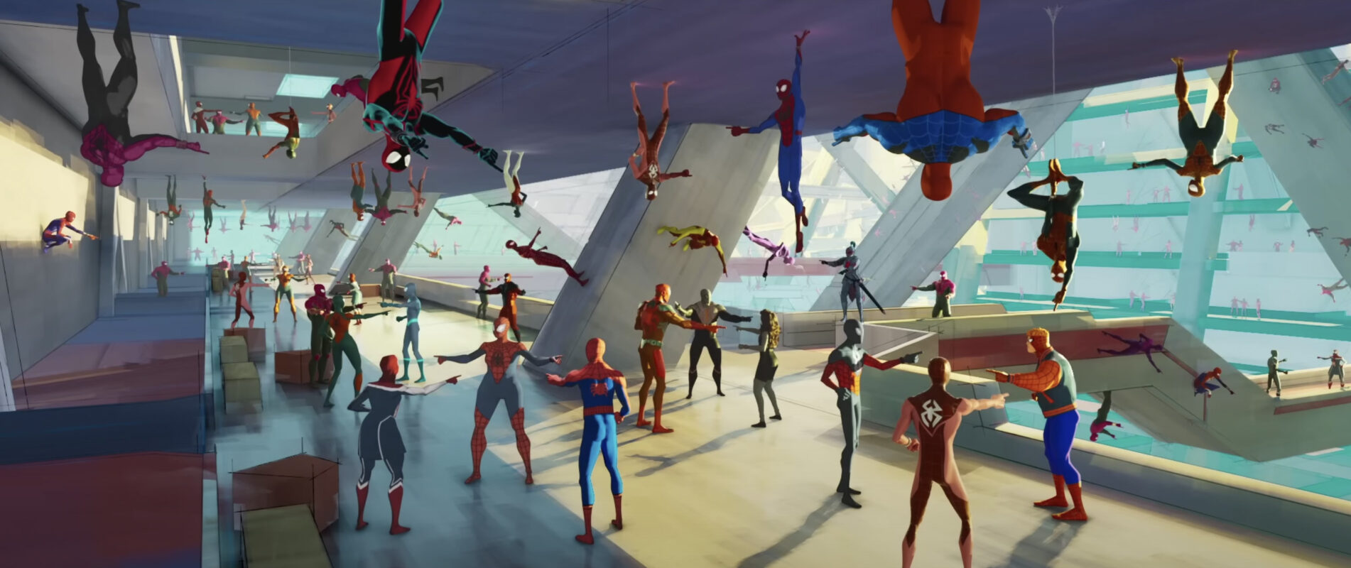 spider-man across the spider-verse pointing meme Blank Meme Template