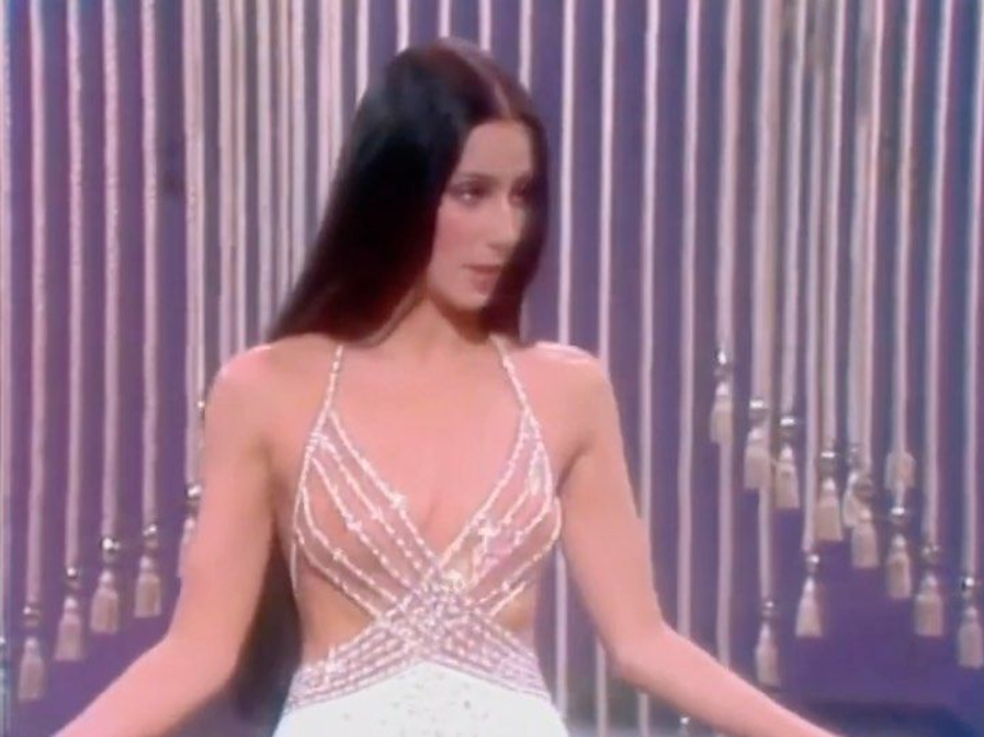 Cher - Can I hear a little commotion for the dress Blank Meme Template