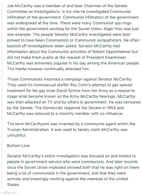 McCarthy was right. | made w/ Imgflip meme maker