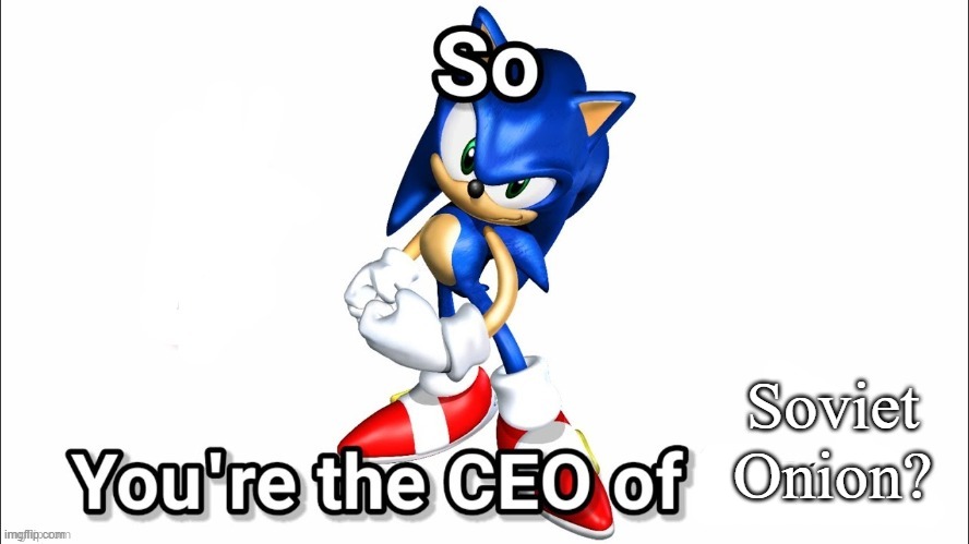 So you're the ceo of Soviet Onion | Soviet Onion? | image tagged in so you're the ceo of | made w/ Imgflip meme maker