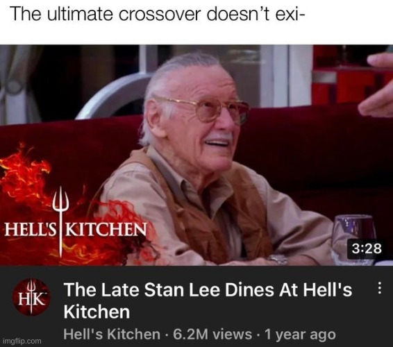 now hes dining in heavens kitchen | made w/ Imgflip meme maker