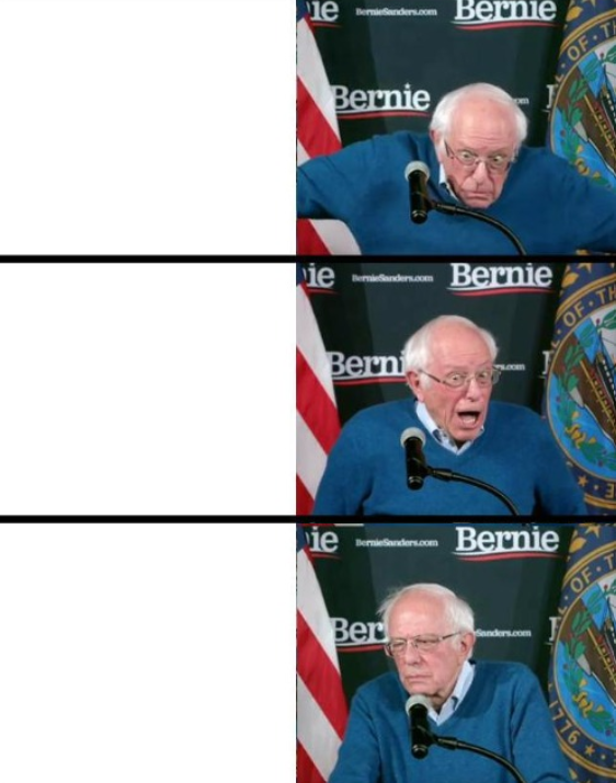 Bernie Iowa Blank Meme Template