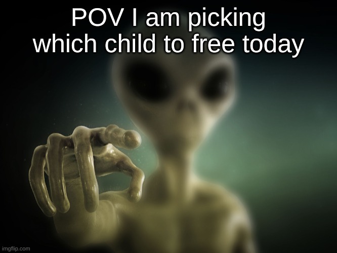 you | POV I am picking which child to free today | image tagged in you | made w/ Imgflip meme maker