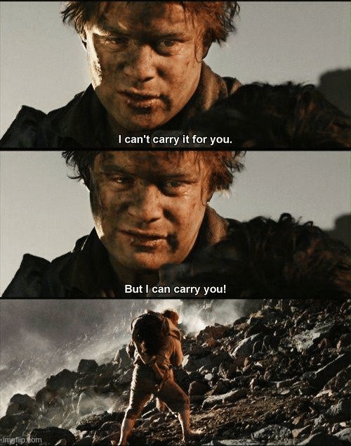 I can't carry it for you | image tagged in i can't carry it for you | made w/ Imgflip meme maker