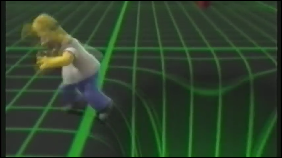 High Quality Homero Simpson 3D corriendo de vórtice running from vortex Blank Meme Template
